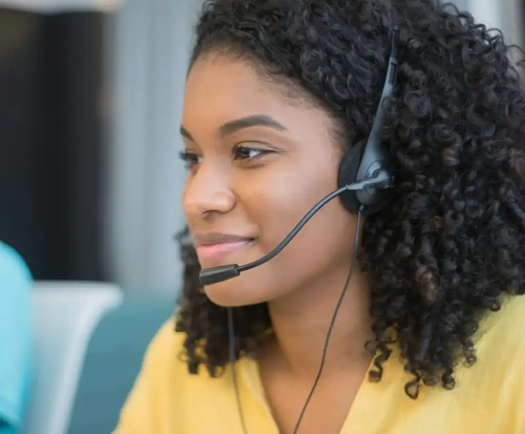 1800 Numbers - customer service woman with headset